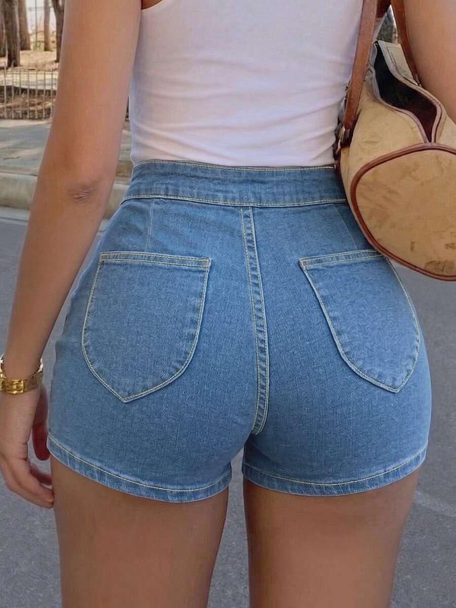 krótkie spodenki jeans