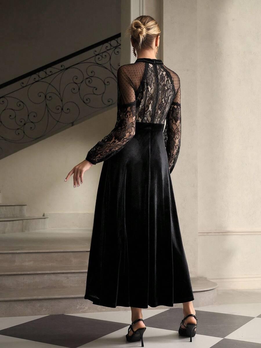 CZARNA MAXI SUKIENKA