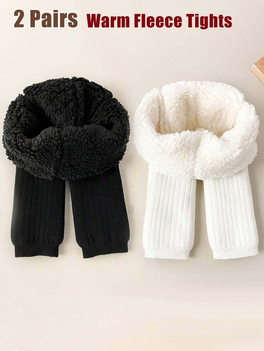 ocieplane legginsy prążki 2-pack