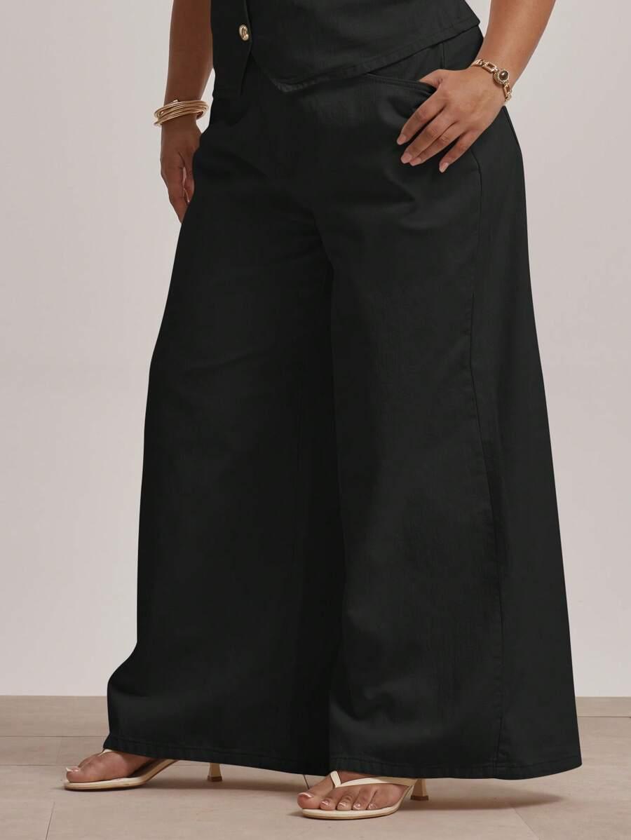 CZARNE SPODNIE JEANS
