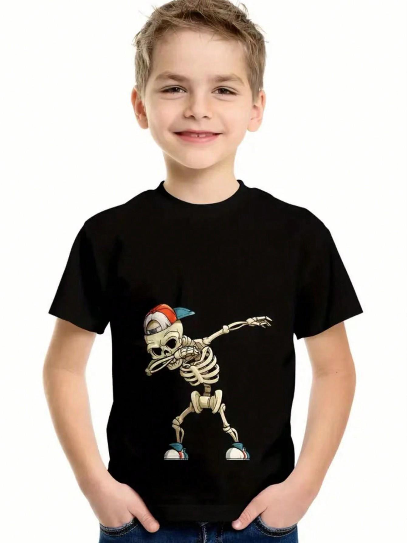 CZARNY T-SHIRT PRINT