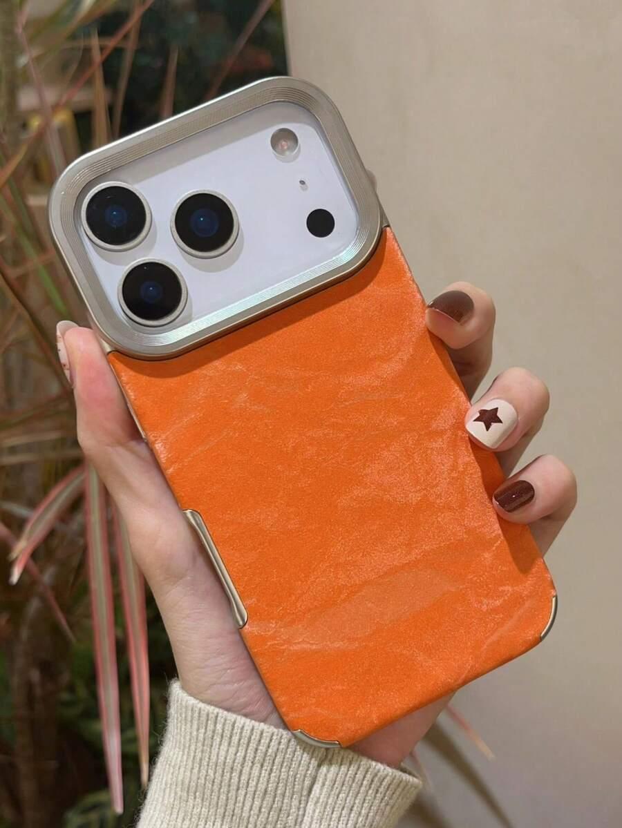 pomarańczowe etui na telefon iphone 12 pro max