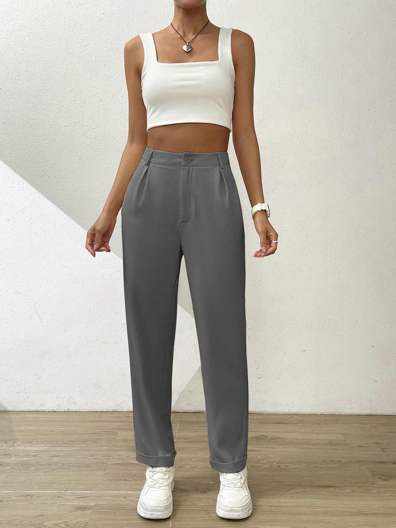 szare spodnie casual