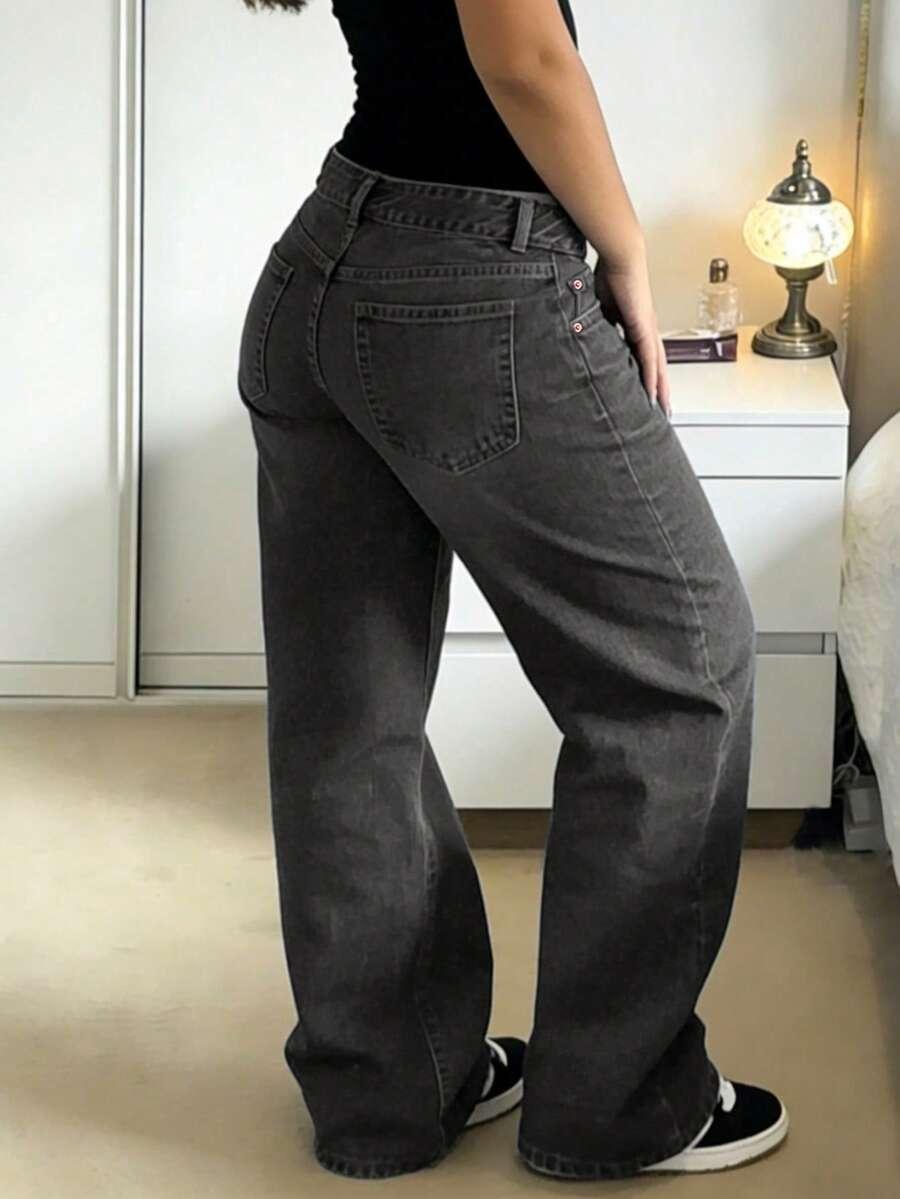 SPODNIE JEANS SZEROKIE NOGAWKI