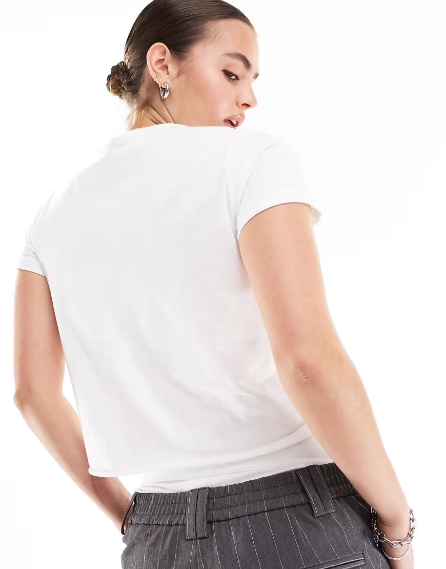 BIAŁY T-SHIRT PRINT 
