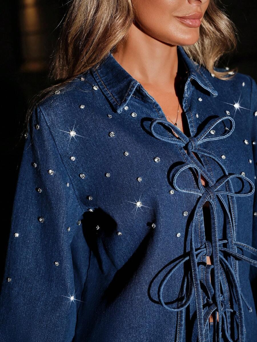 komplet bluzka spodnie jeans