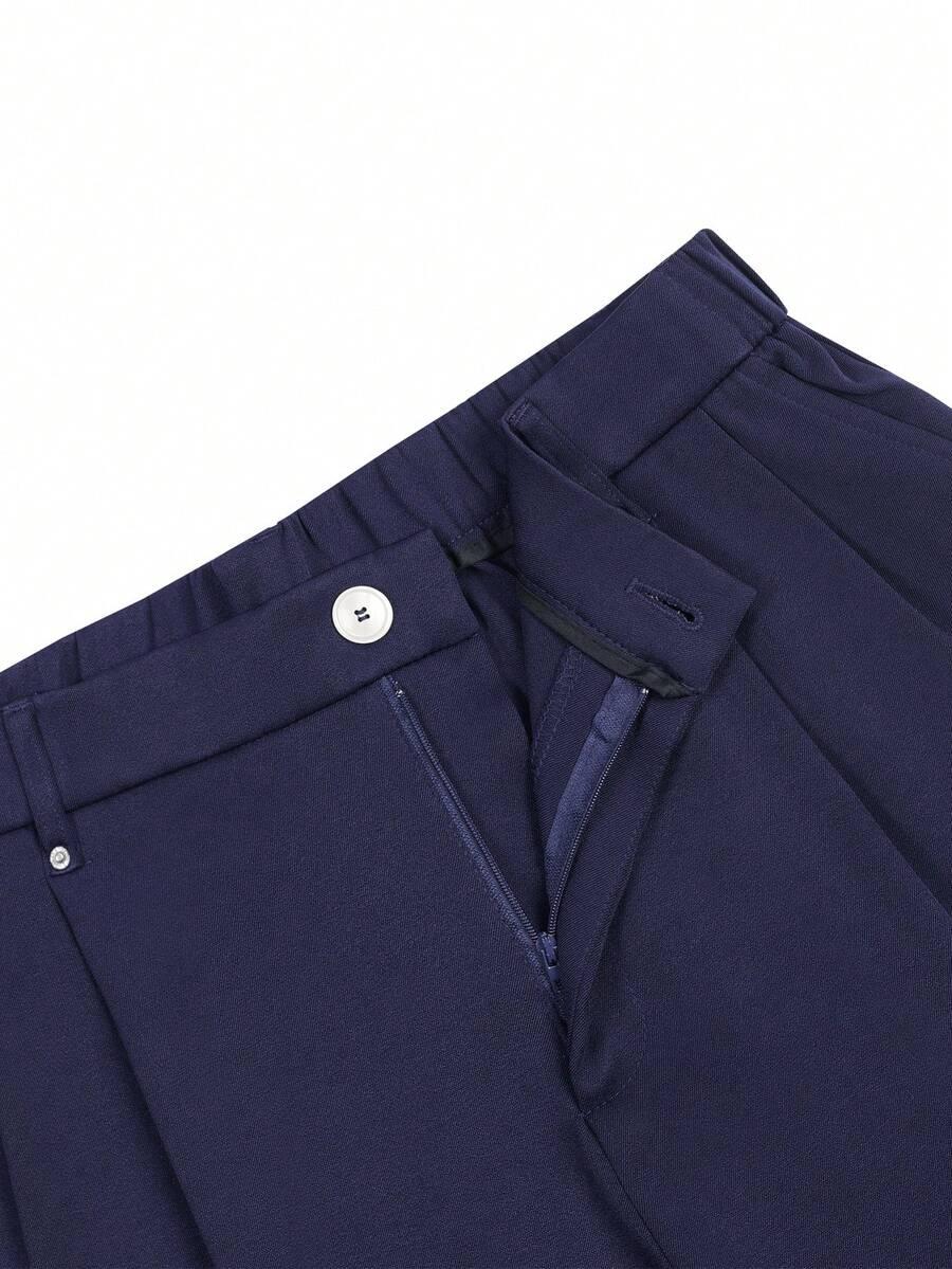 granatowe spodnie casual 