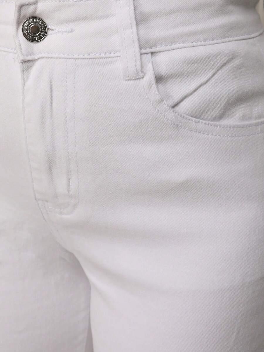 BIAŁE SPODNIE JEANS
