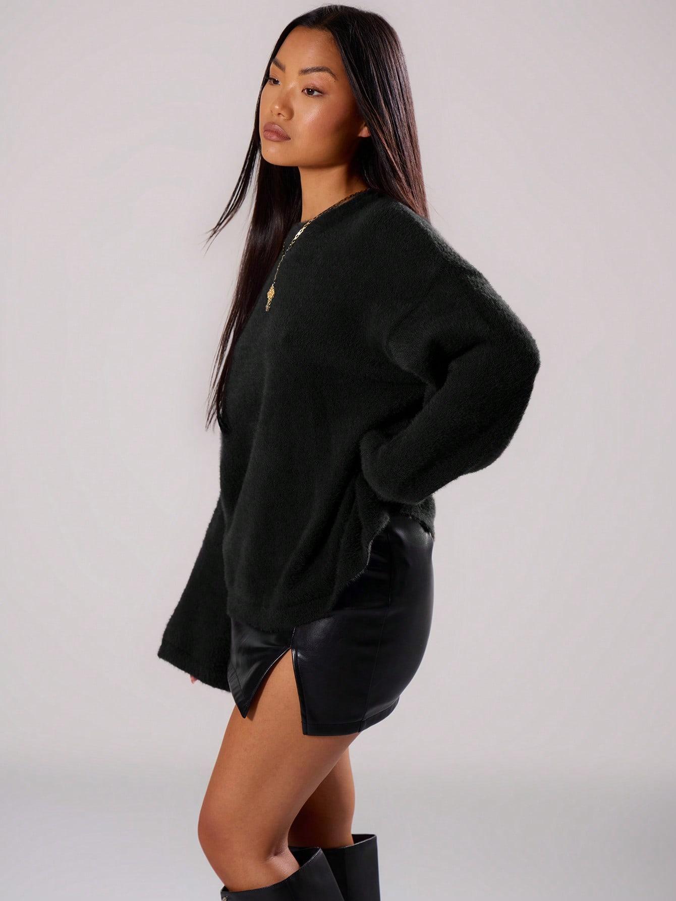 CZARNY SWETER OVERSIZE