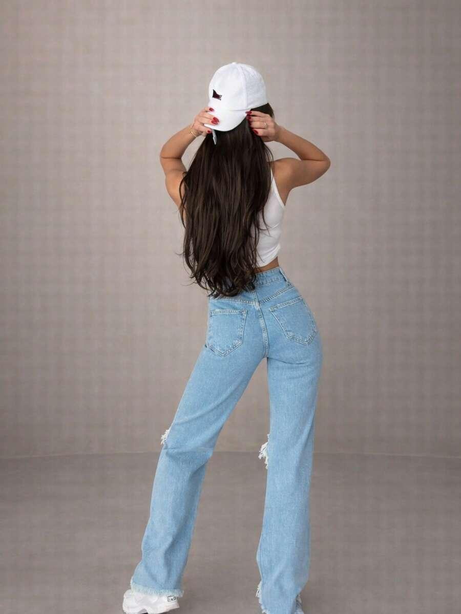 NIEBIESKIE SPODNIE JEANS