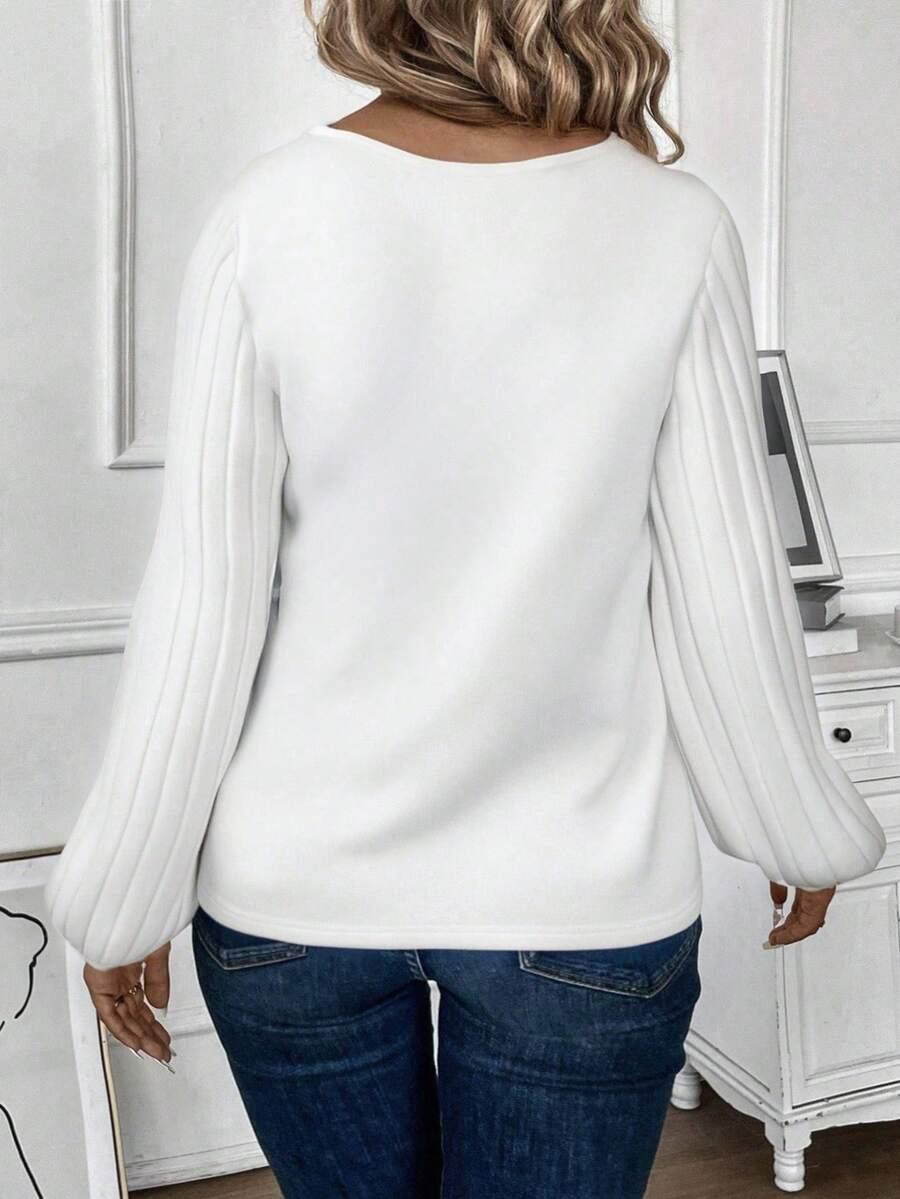BIAŁA BLUZKA V-NECK 