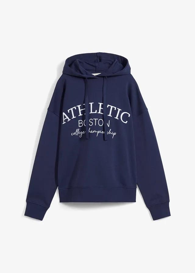 BLUZA Z KAPTUREM Z CZYSTEJ BAWEŁNY 