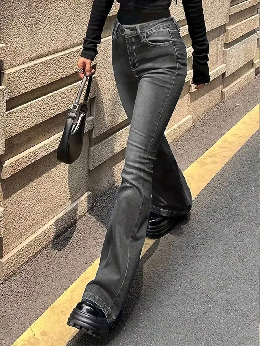 szare spodnie jeans