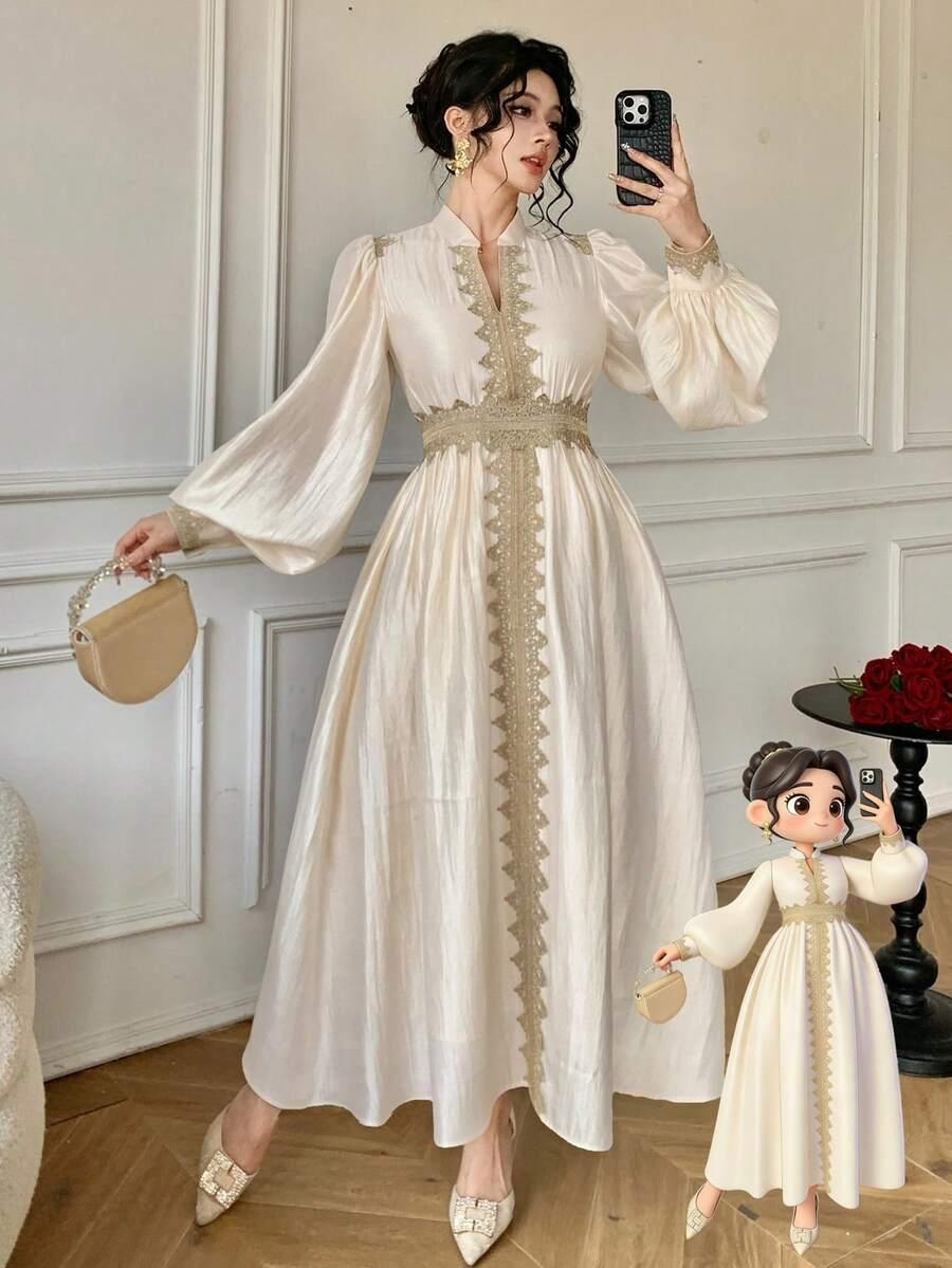 kremowa maxi sukienka