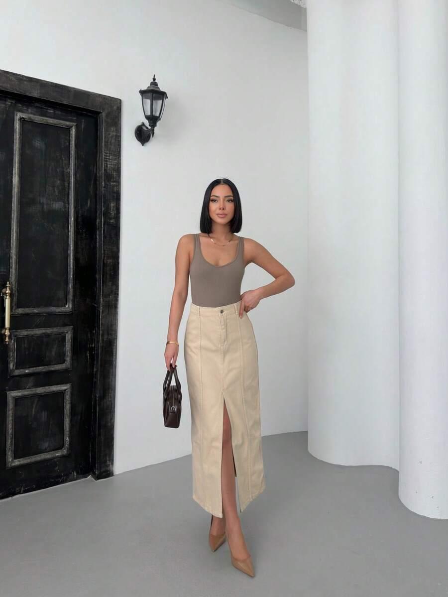 SPÓDNICA MAXI JEANS