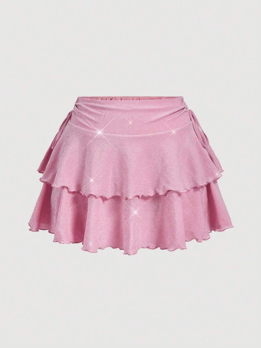 różowa mini spódnica