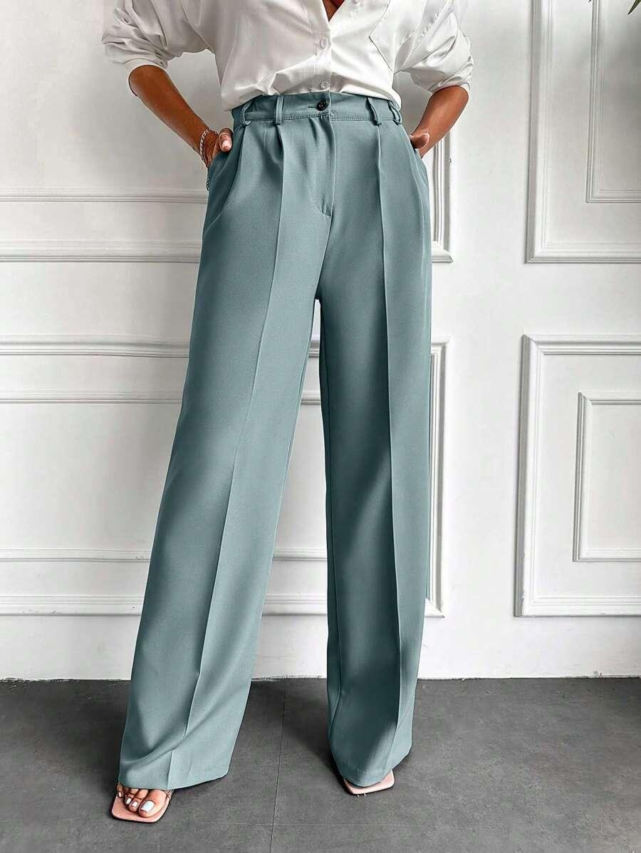 ZIELONE ELEGANCKIE SPODNIE 