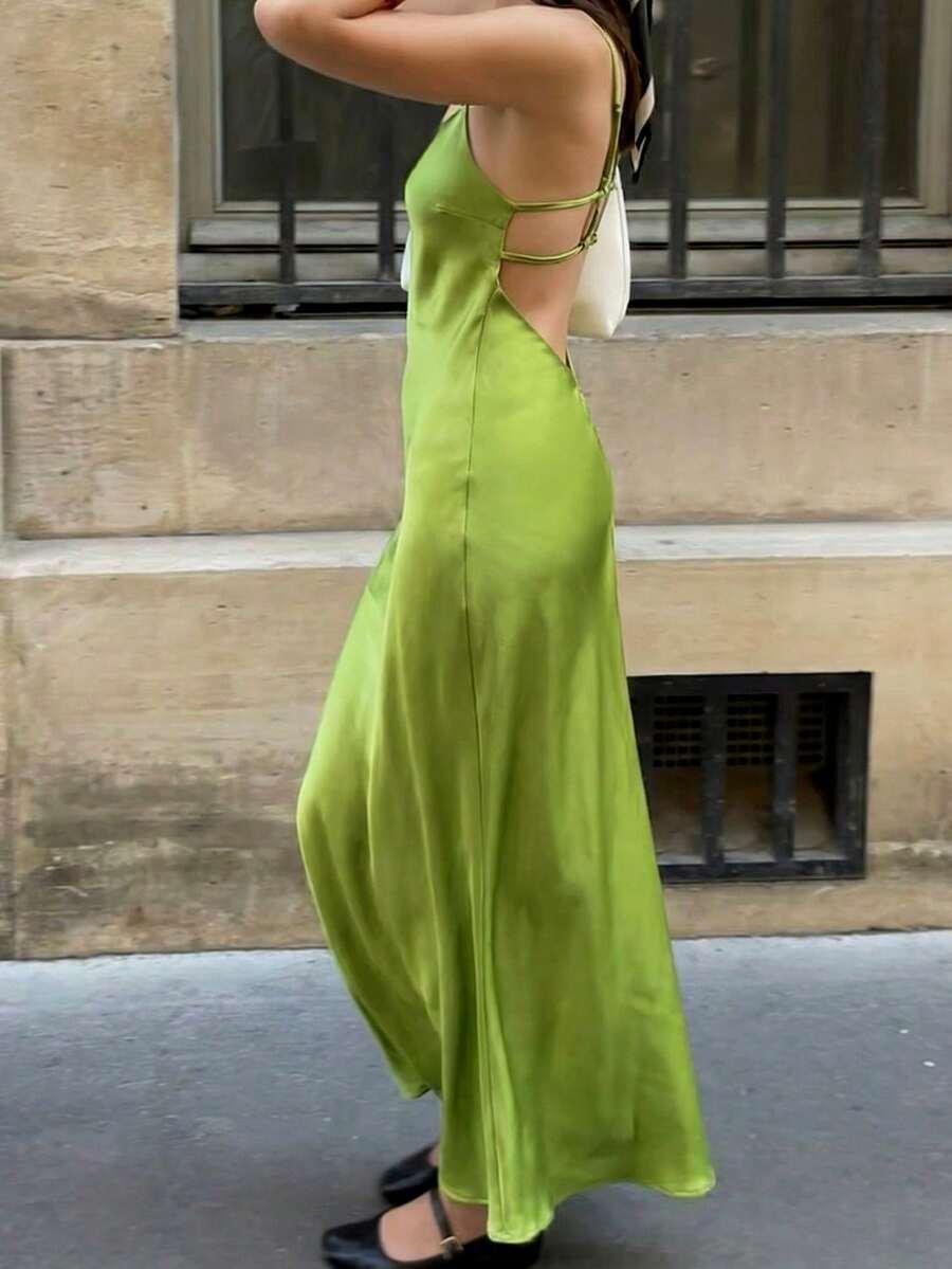 SATYNOWA MAXI SUKIENKA