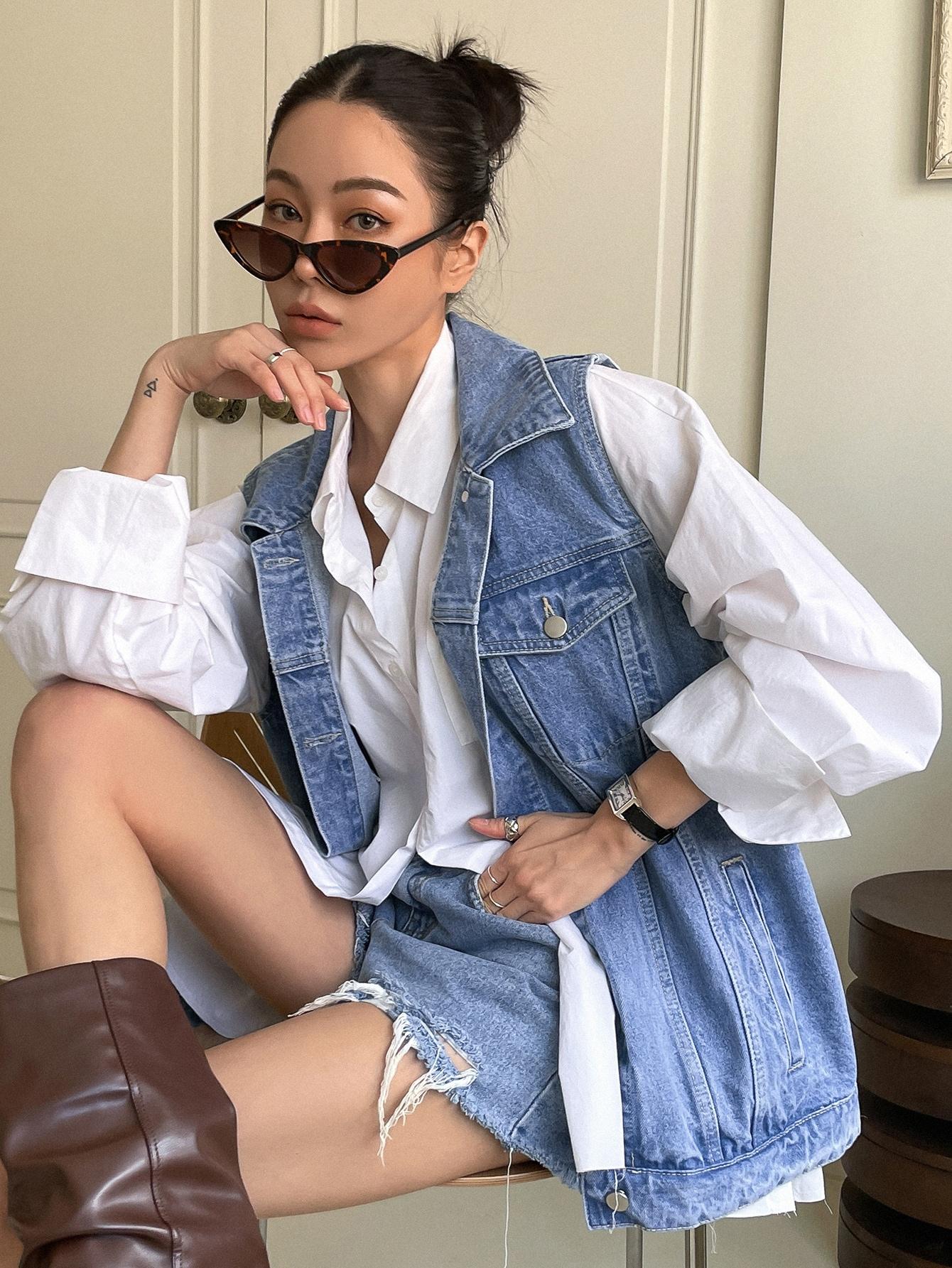 KAMIZELKA OVERSIZE JEANS