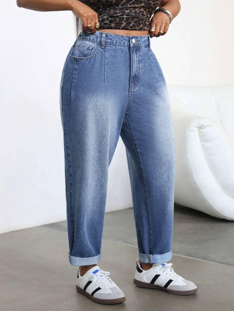 spodnie mom jeans wysoki stan