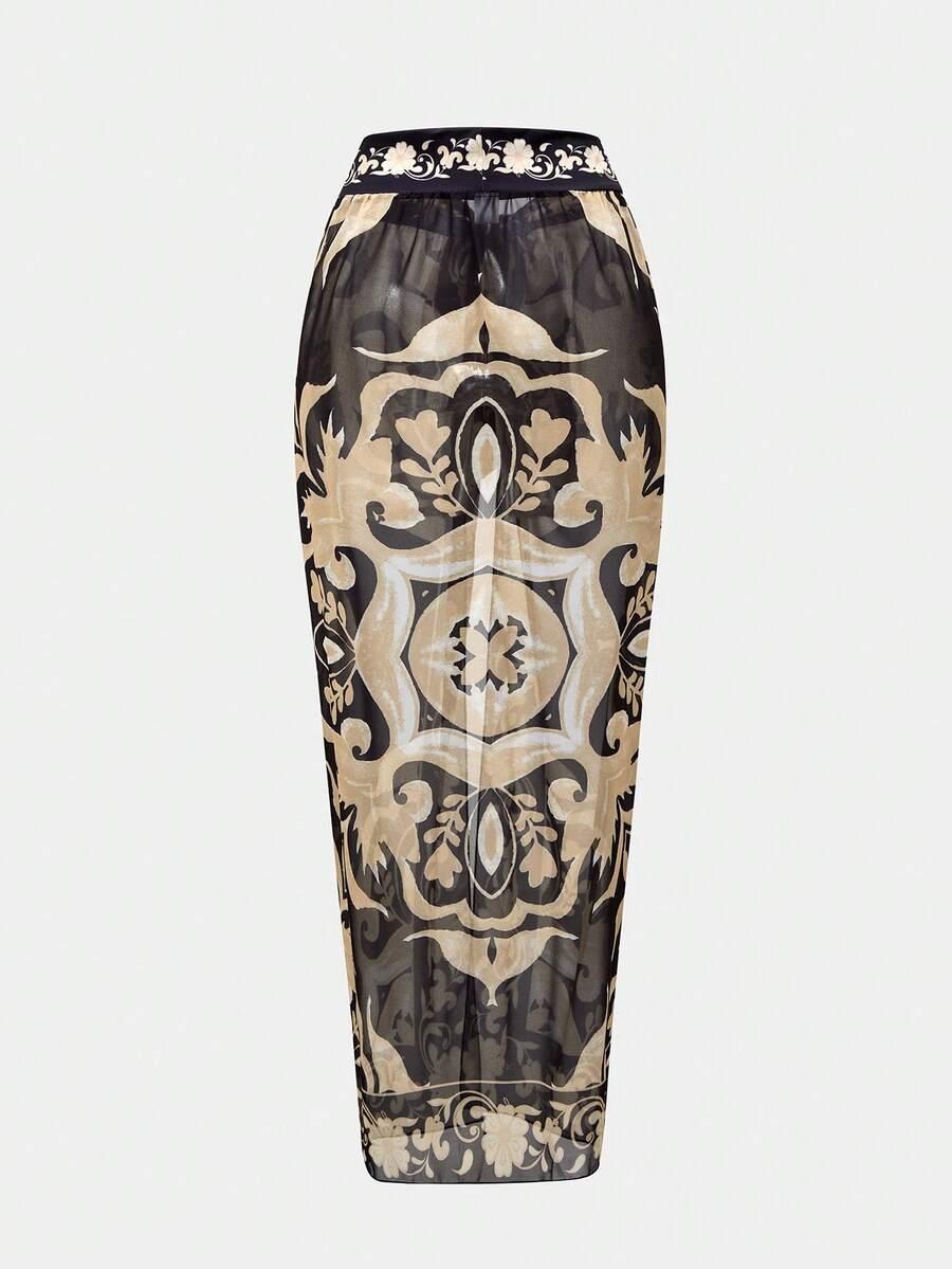 dwuczęściowy strój kąpielwoy sarong komplet