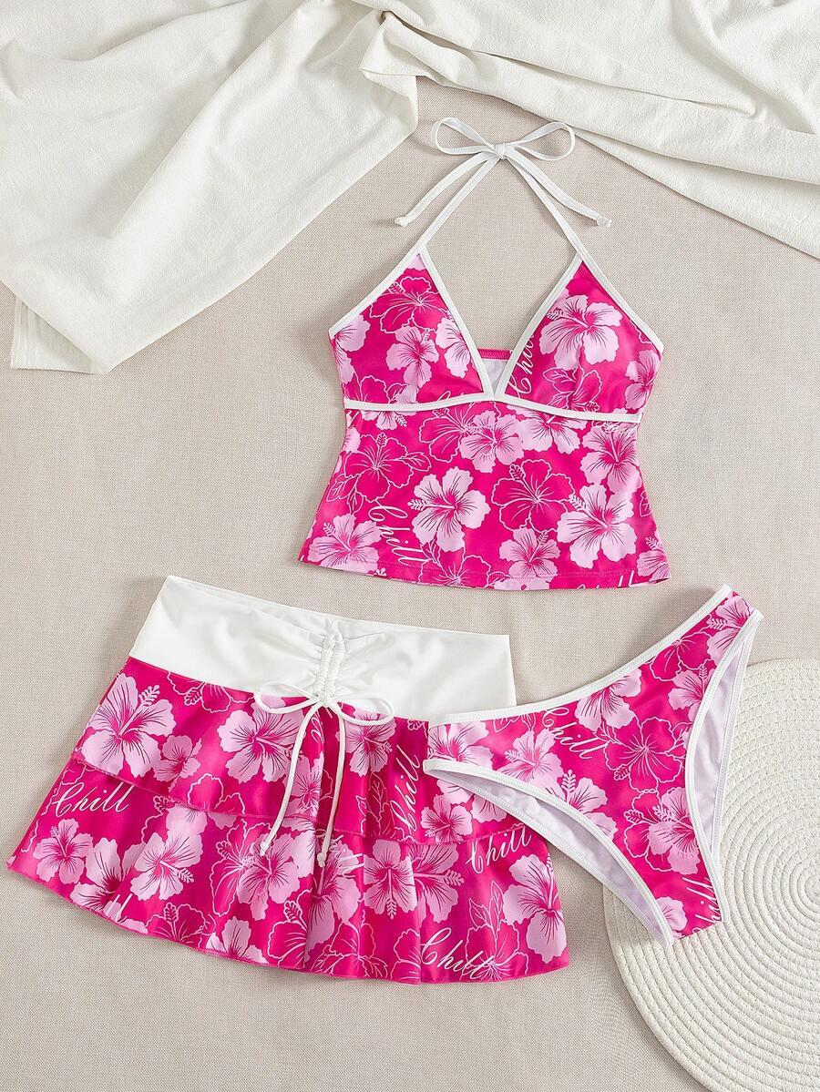 TRZYCZĘŚCIOWY KOMPLET BIKINI PRINT