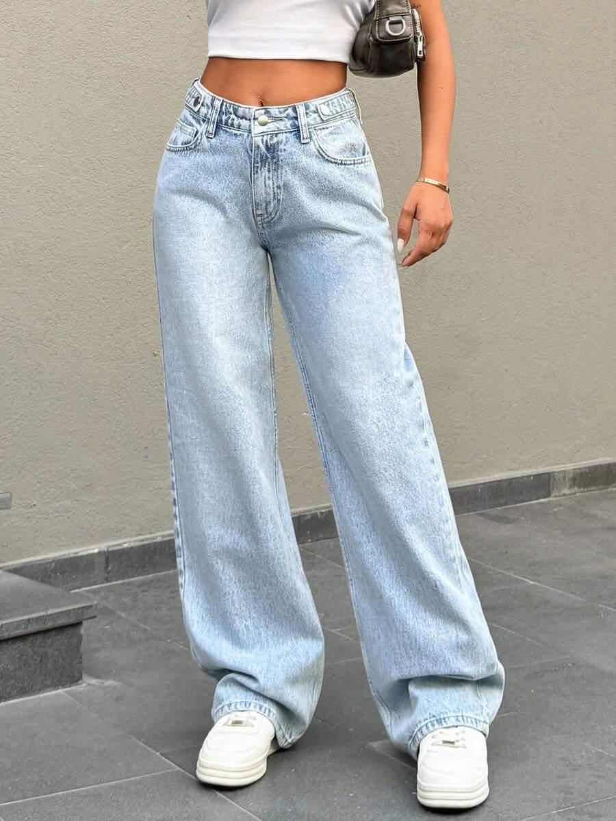 SPODNIE JEANS WYSOKI STAN