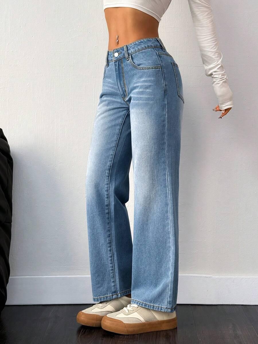 proste spodnie jeans
