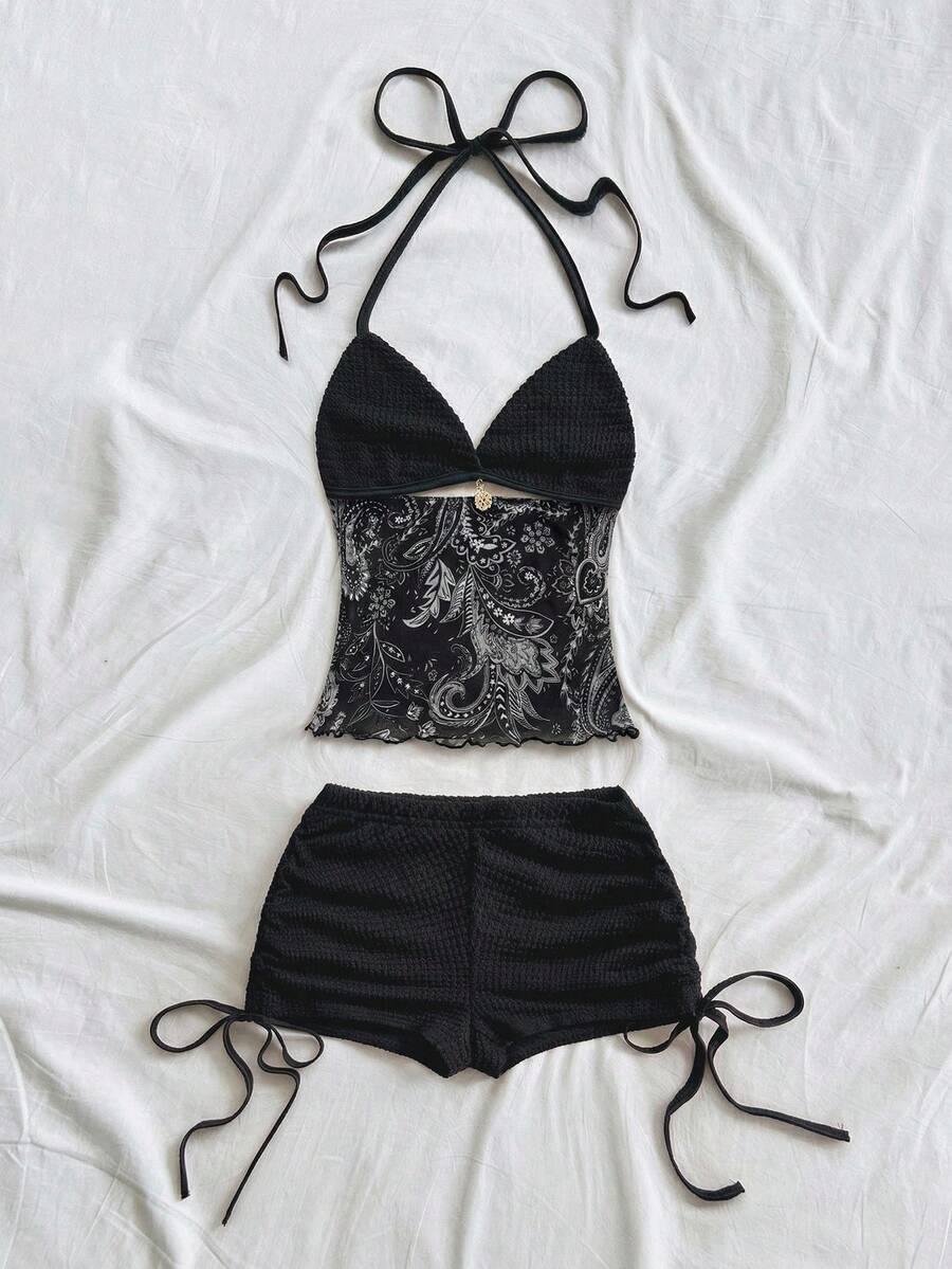 czarna góra od bikini