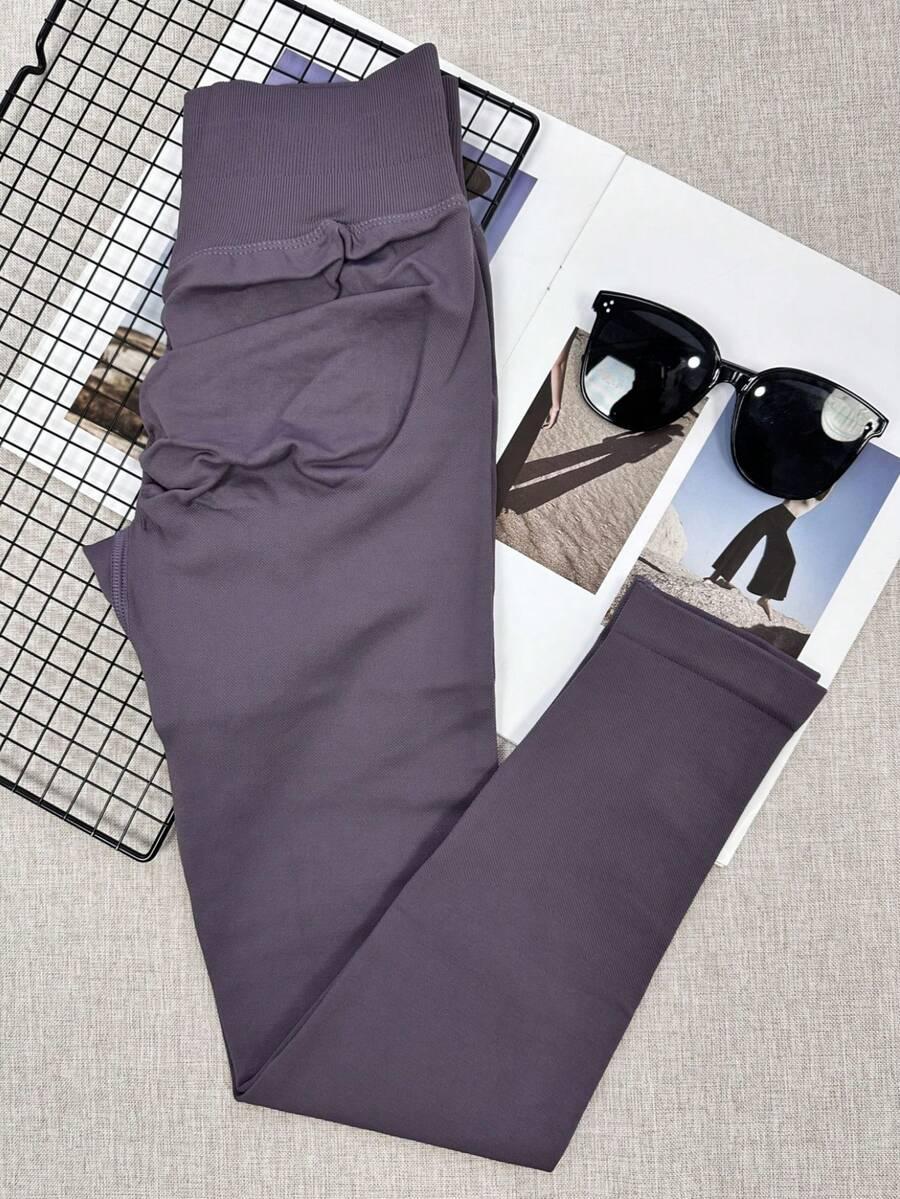 FIOLETOWE LEGGINSY WYSOKI STAN 