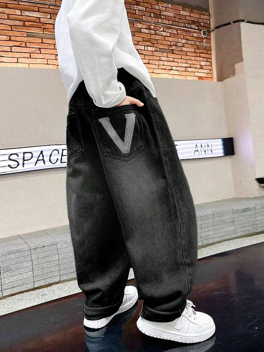 CZARNE SPODNIE JEANS