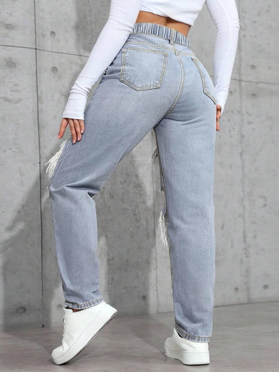 NIEBIESKIE SPODNIE JEANS