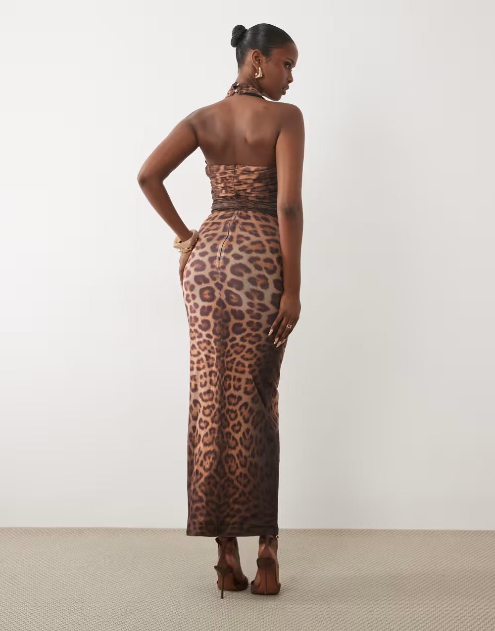 maxi sukienka animal print