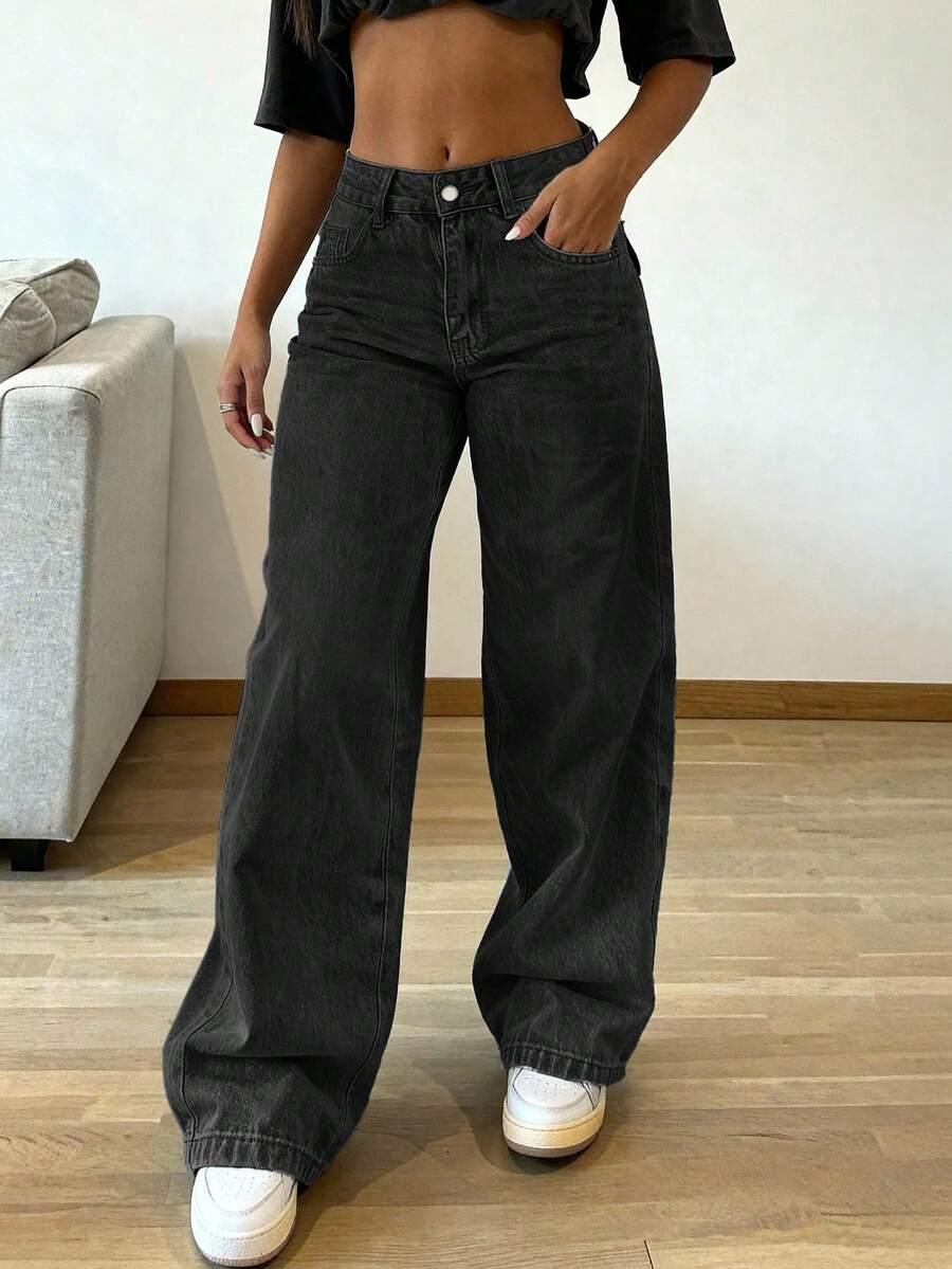 czarne spodnie jeans