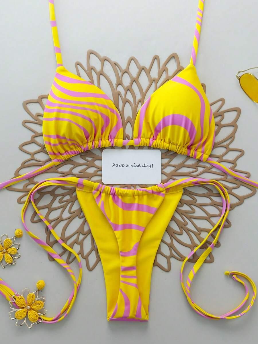 WIĄZANY KOMPLET BIKINI PRINT