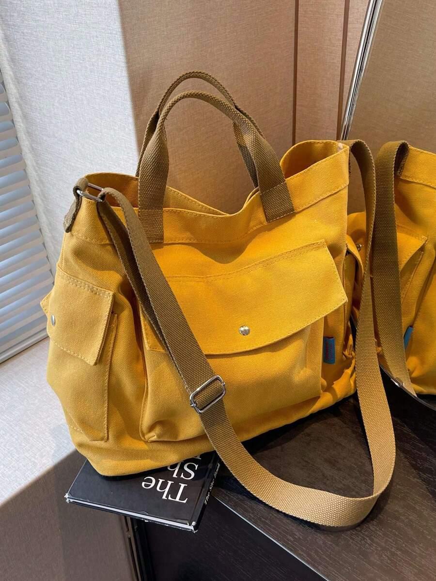 żółta torba typu shopper