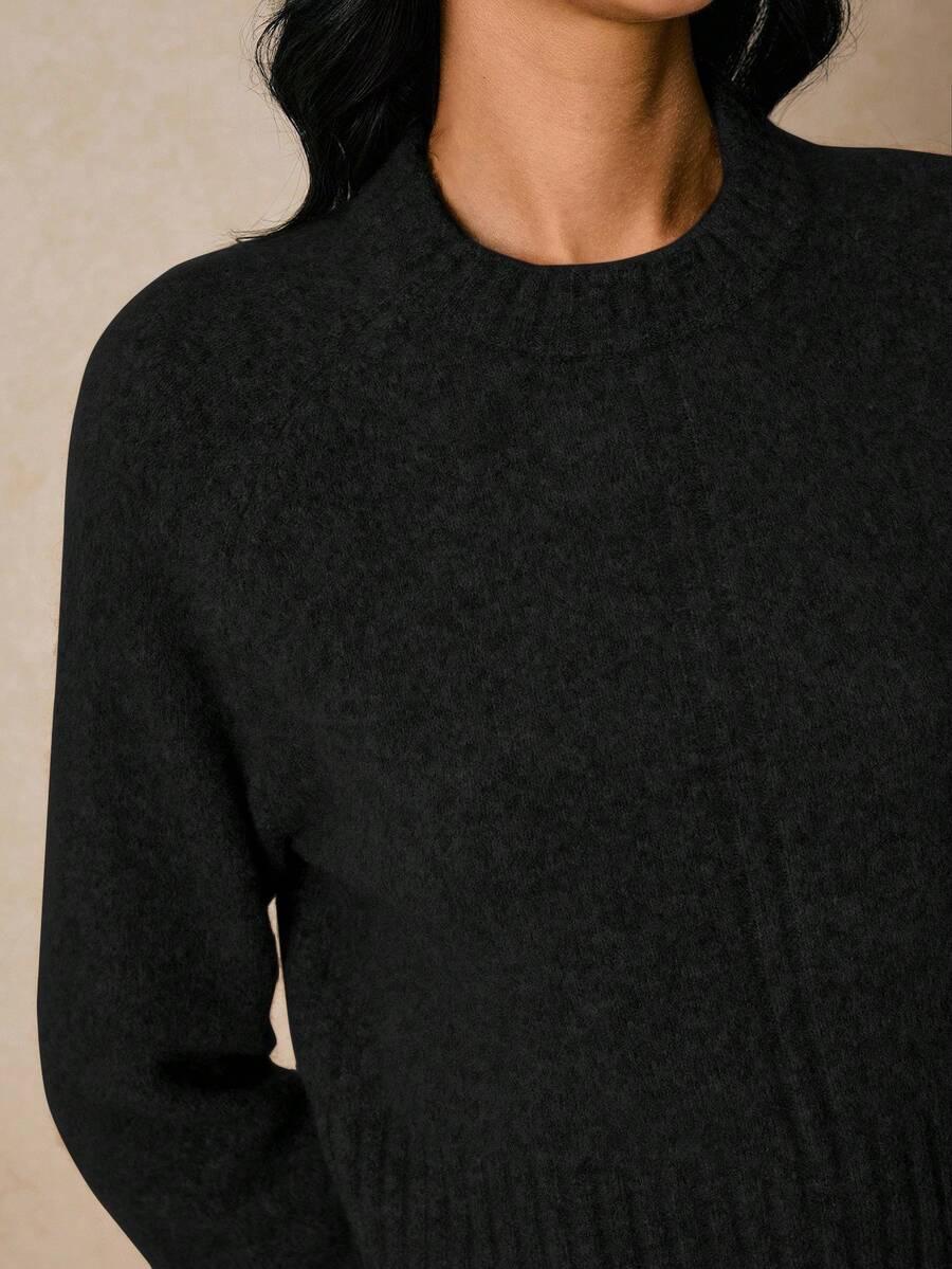czarny sweter dzianina