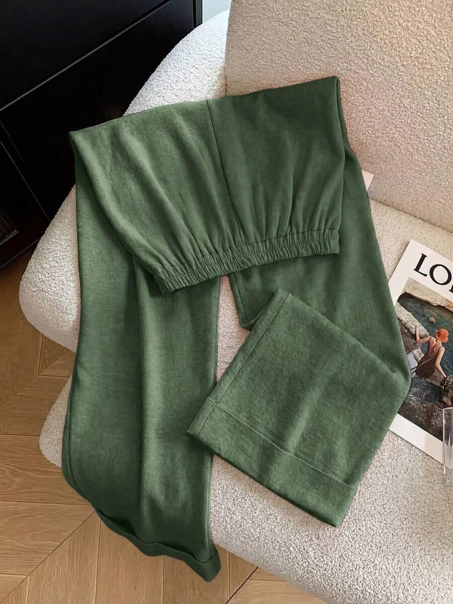 zielone spodnie casual