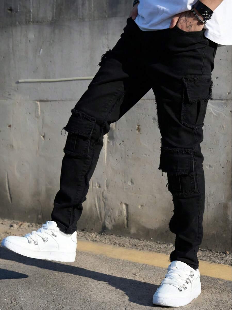czarne spodnie jeans