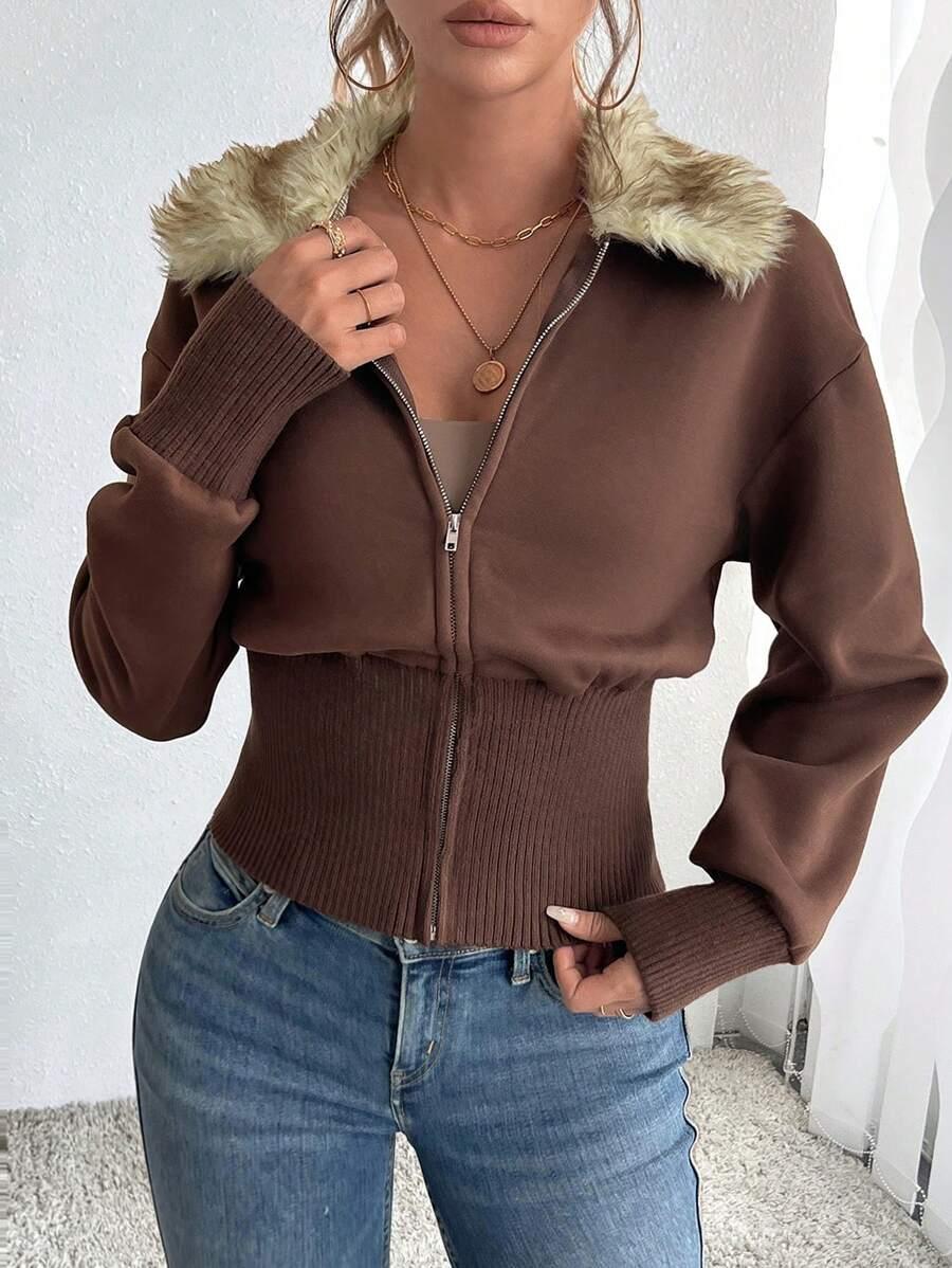 BLUZA ROZPINANA Z FUTERKIEM