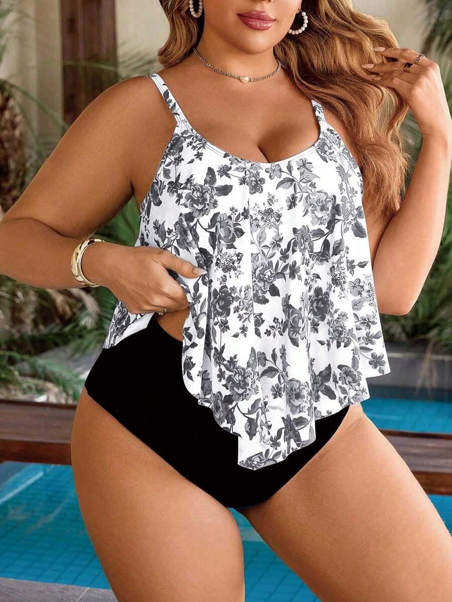 dwuczęściowy strój kąpielowy print