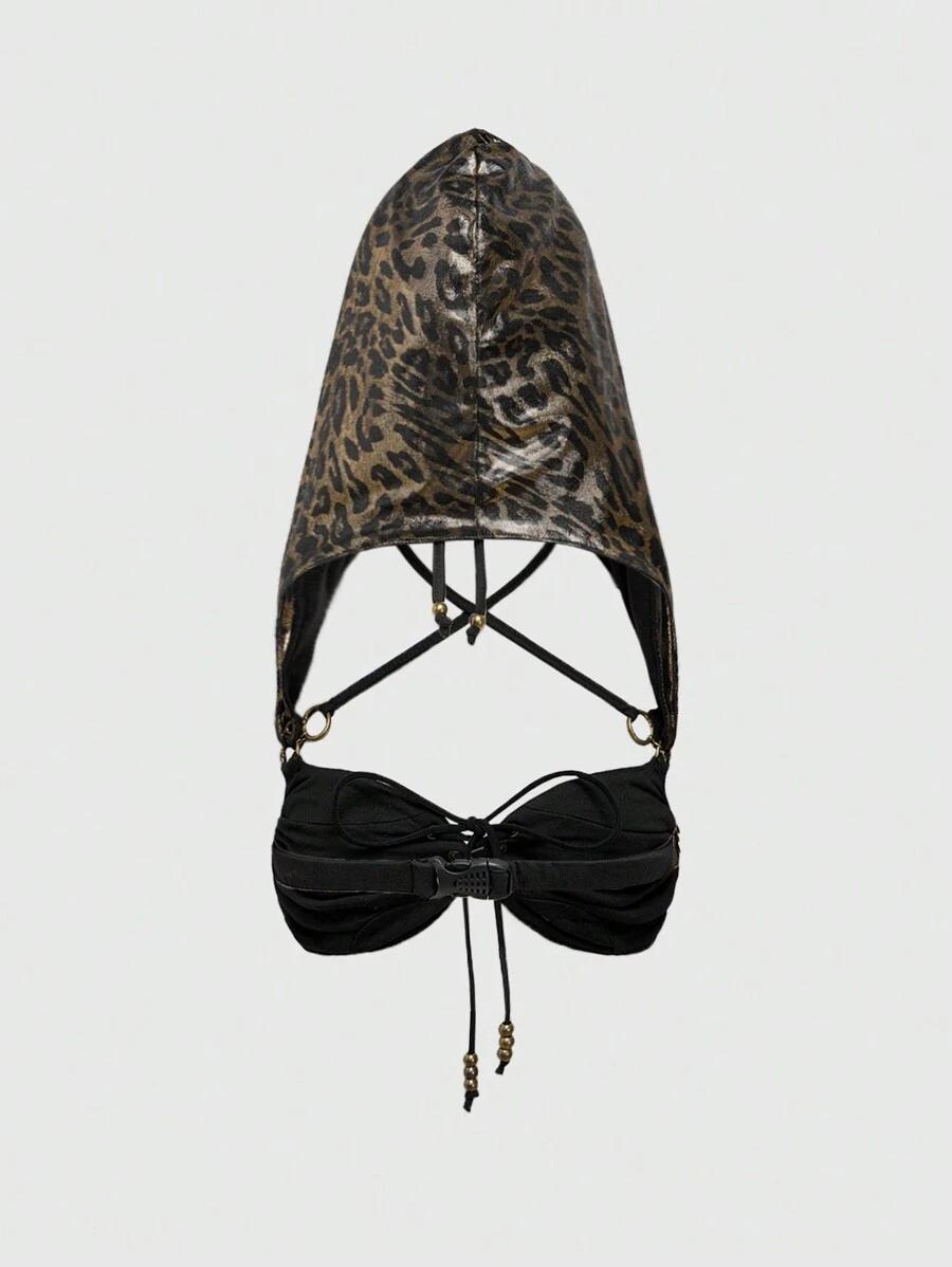 TOP Z KAPTUREM ANIMAL PRINT