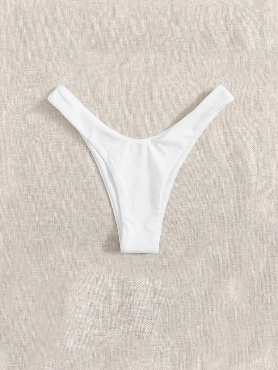 biały dół od bikini