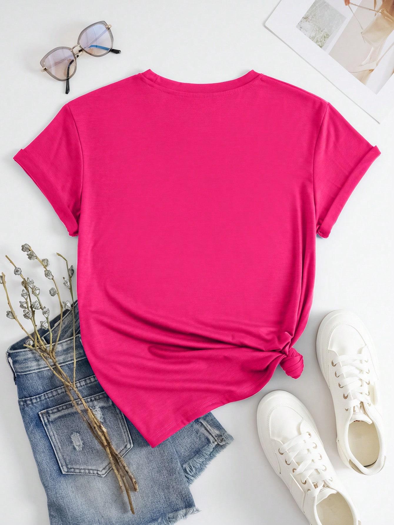 T-SHIRT DAMSKI OKRĄGŁY DEKOLT