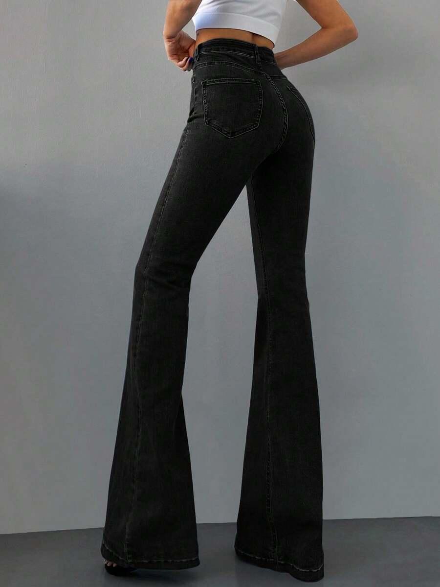 CZARNE SPODNIE JEANS