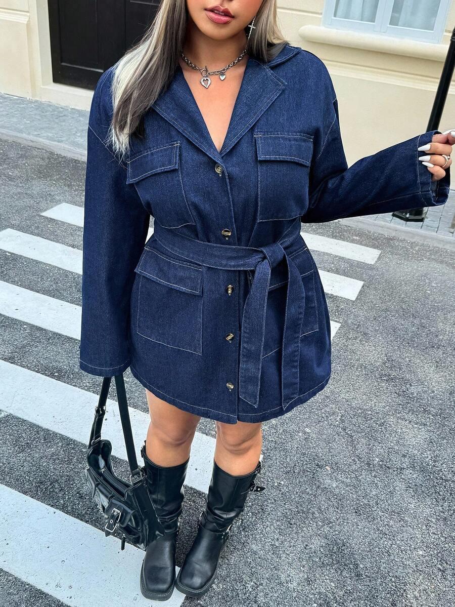 SUKIENKA JEANS GUZIKI