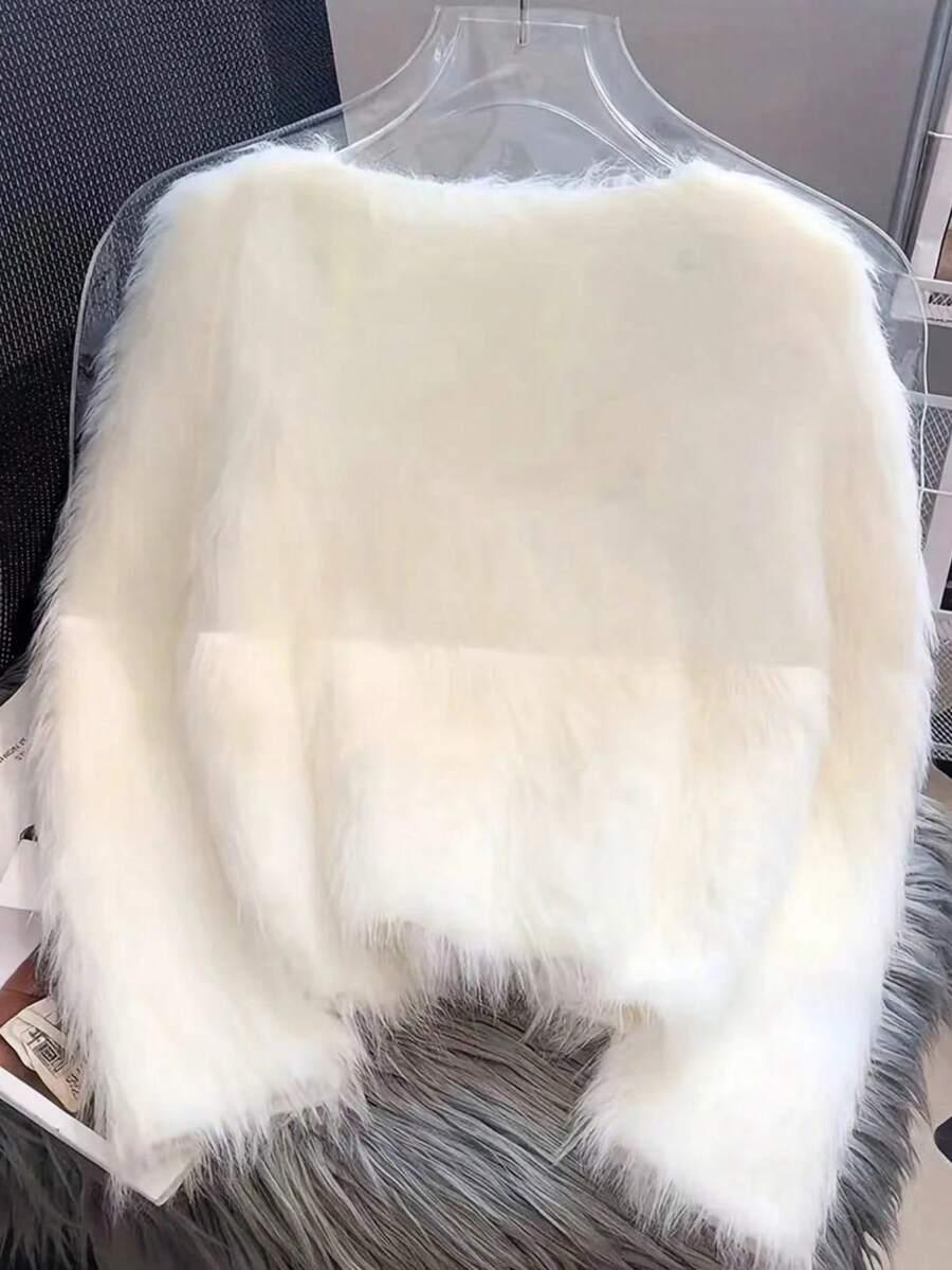 BIAŁY SWETER GUZIKI 