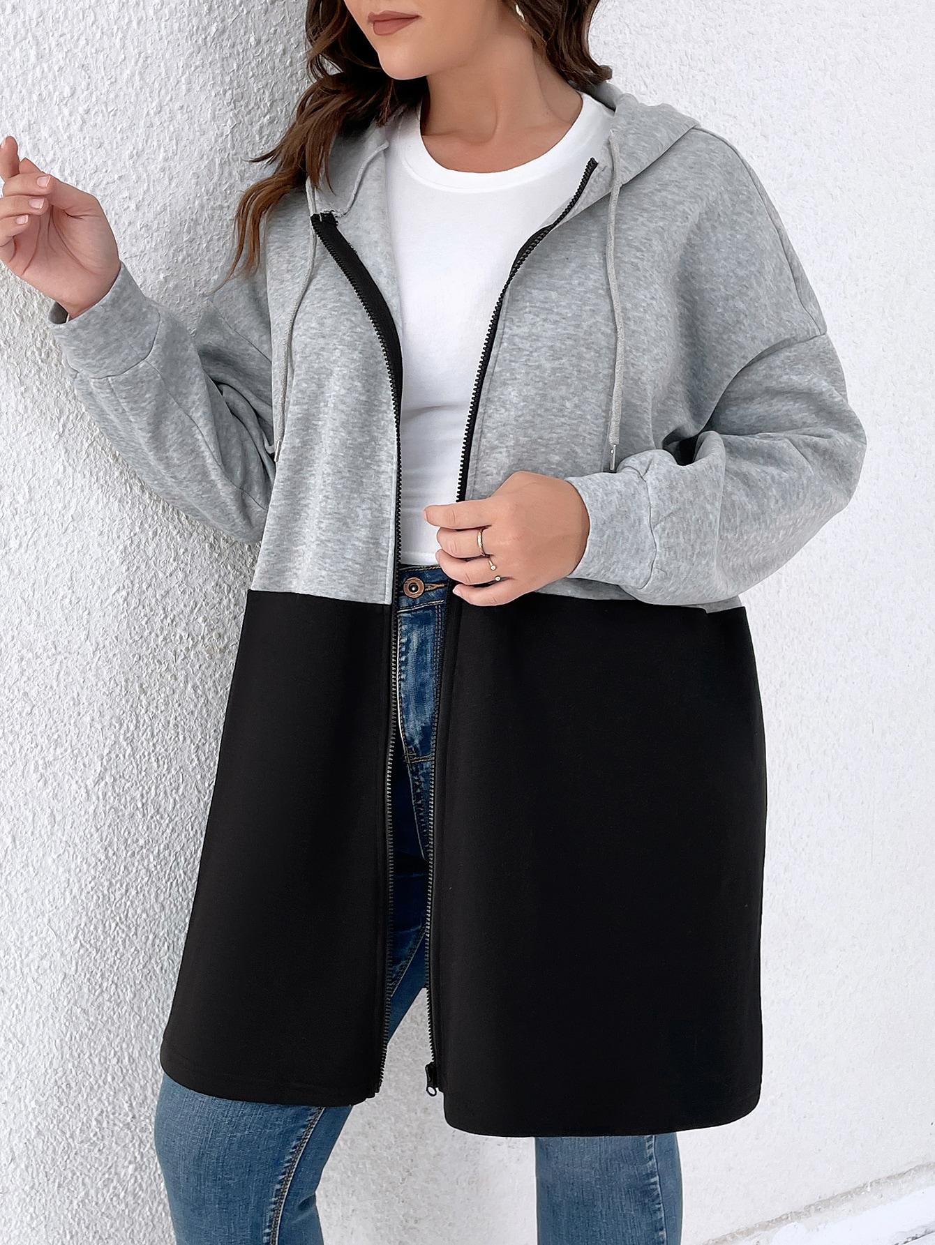 BLUZA Z KAPTUREM KONTRAST