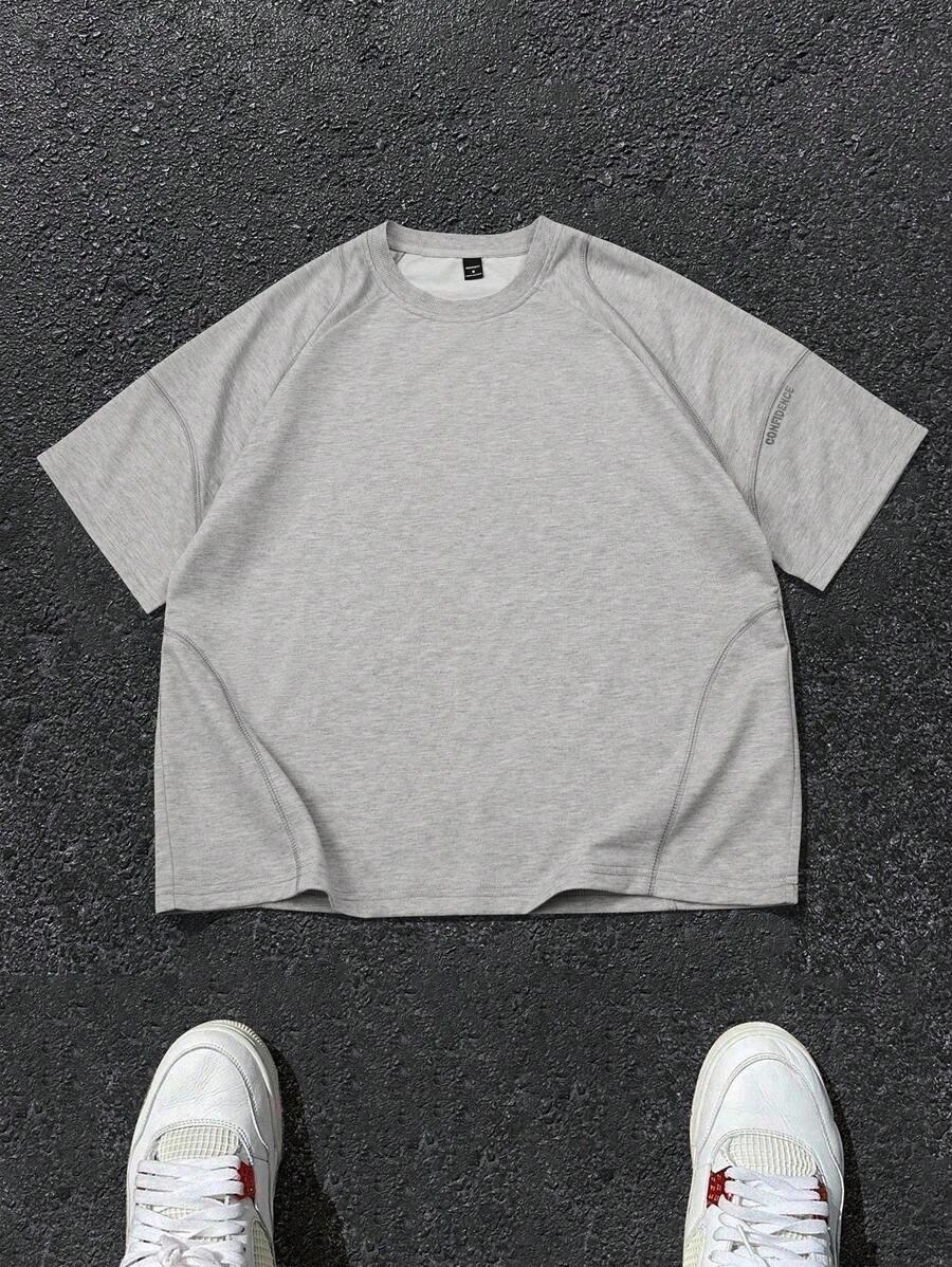 T-SHIRT MĘSKI Z OKRĄGŁYM DEKOLTEM