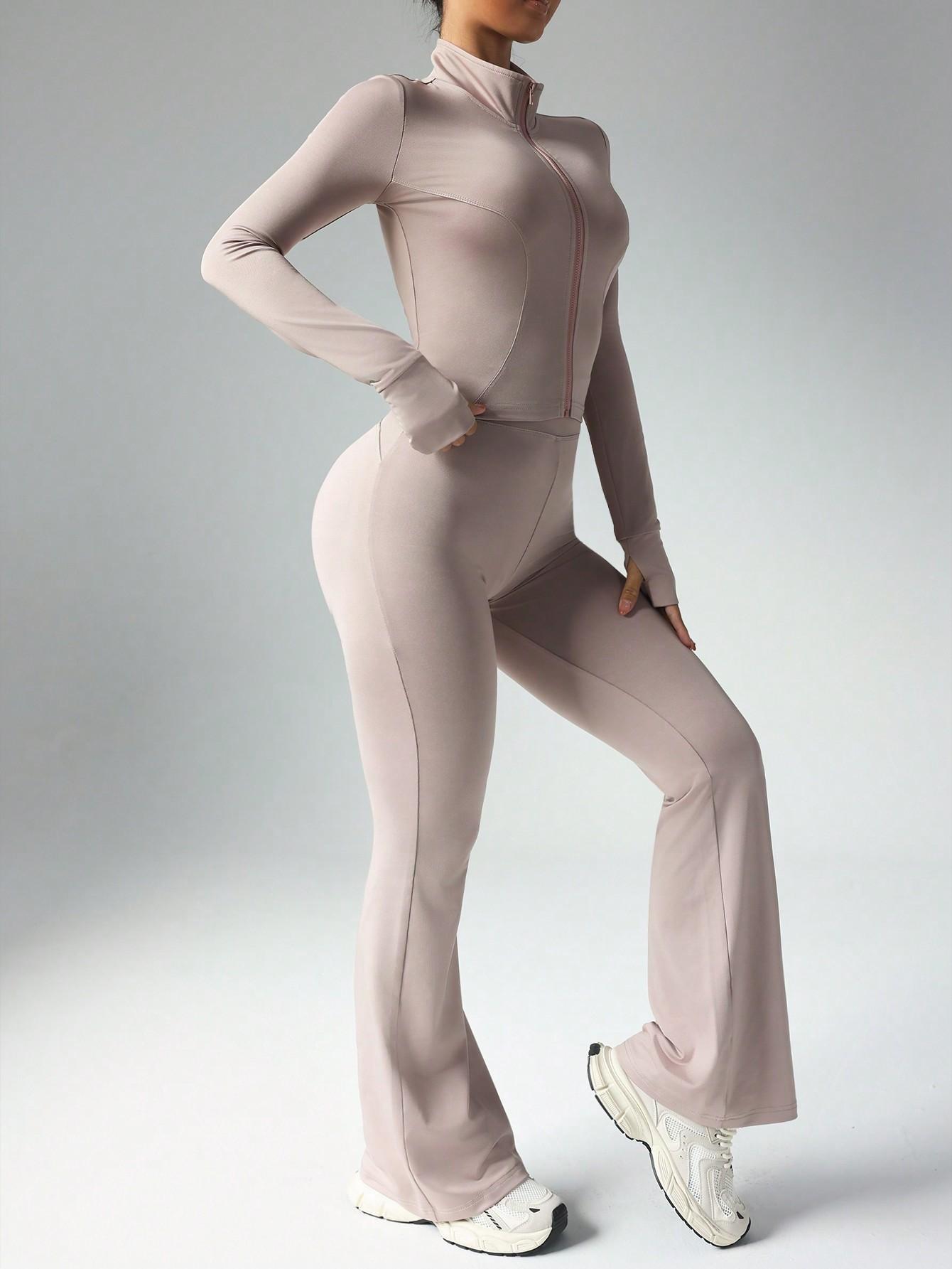 LEGGINSY BLUZA KOMPLET SPORTOWY